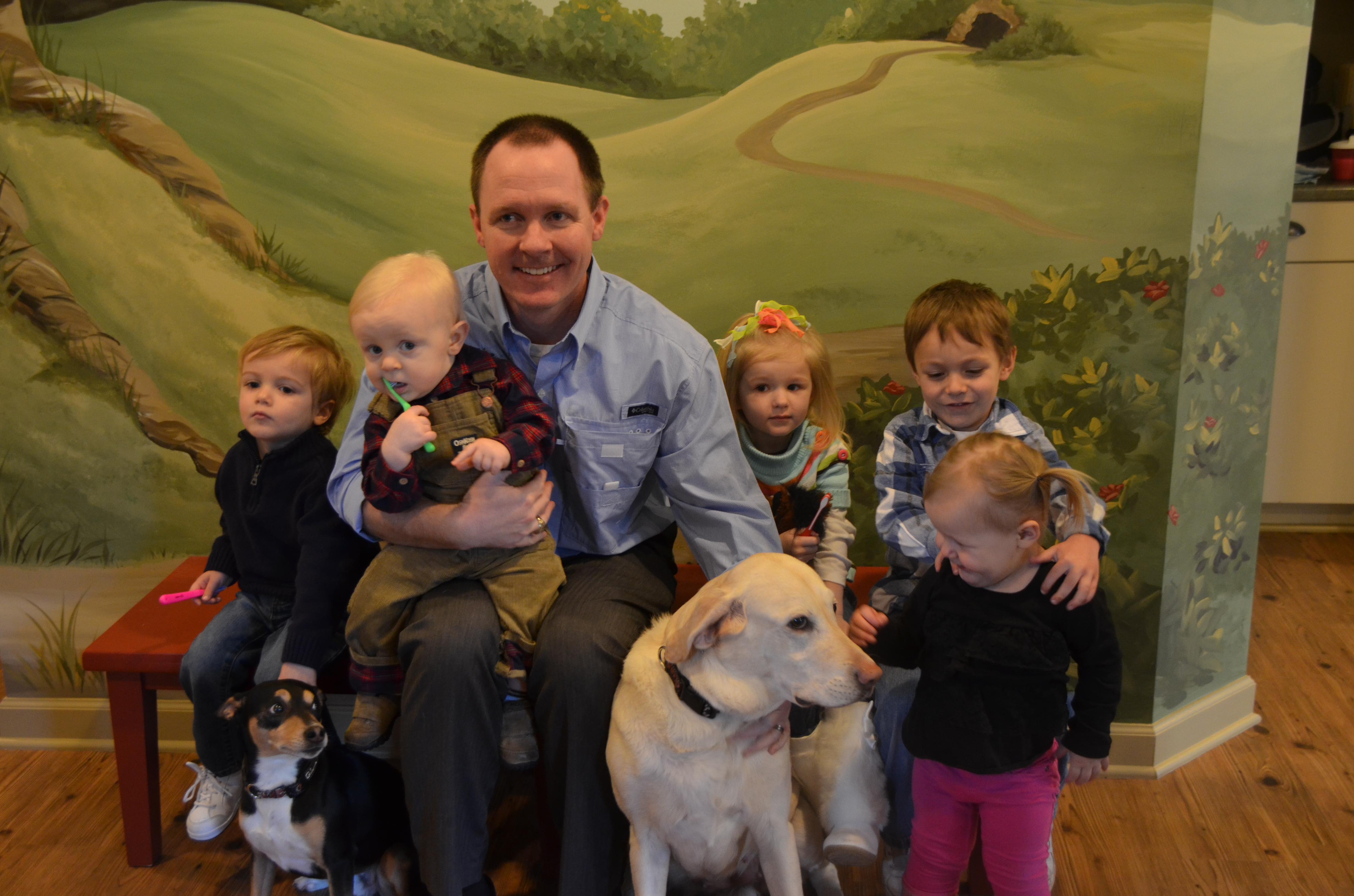 Dr Birch with his patients : )